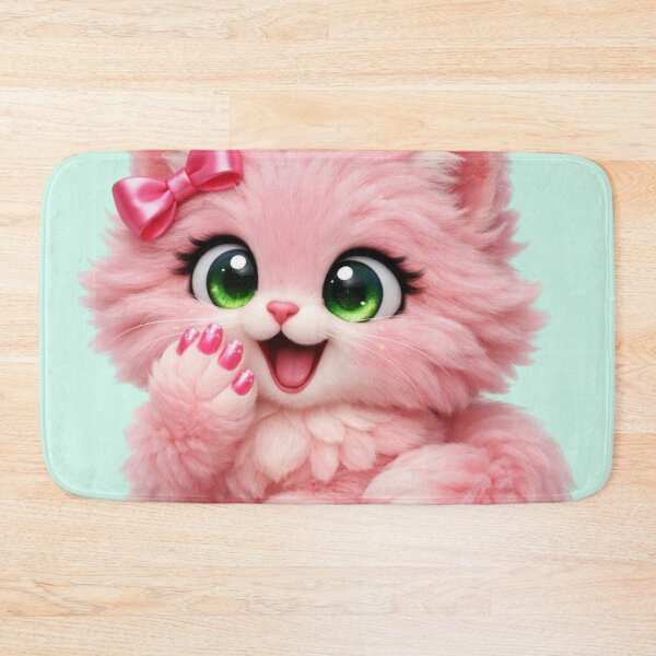 Item preview, Mimi Mew Cute Cat Manicure Kawaii Pink Kitty designed and sold by Lalala cute.