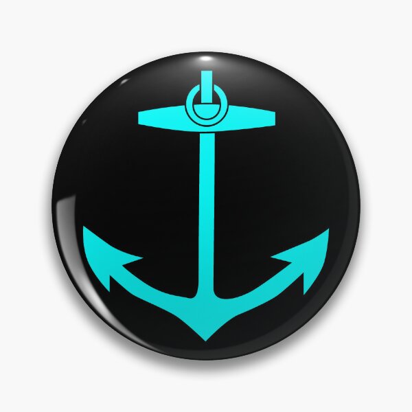 Item preview, Cyan Nautical Anchor Silhouette Design designed and sold by pattern-archive.