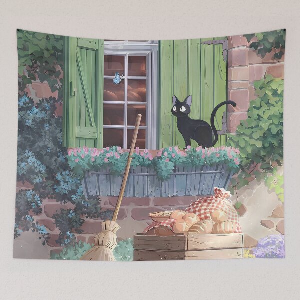 Item preview, Cute cat kawaii [[kiki's]] -%[ghiblis]%- outside aways  designed and sold by pryielvart.