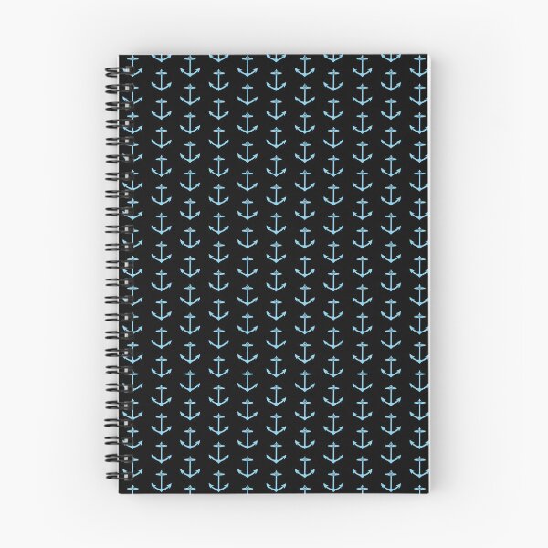 Artikelvorschau, Himmelblaues Design mit nautischer Anker-Silhouette entworfen und verkauft von pattern-archive.