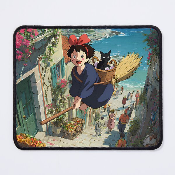 Item preview, Cute kawaii girl [[kiki's]] -%[ghiblis]%- flying aways on city designed and sold by pryielvart.