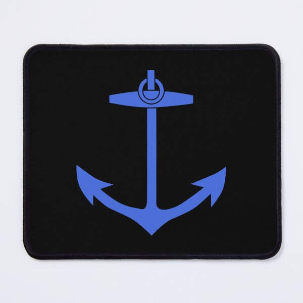 Item preview, Royal Blue Nautical Anchor Silhouette Design designed and sold by pattern-archive.