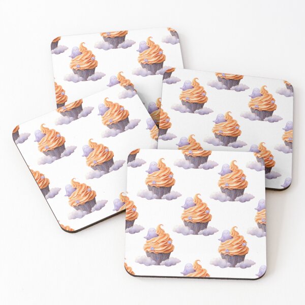 Item preview, Cute Ghost Cupcake Clouds Halloween Seamless Pattern Sweet Magic designed and sold by EL-Lebedenko.