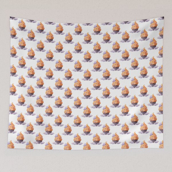Item preview, Cute Ghost Cupcake Clouds Halloween Seamless Pattern Sweet Magic designed and sold by EL-Lebedenko.