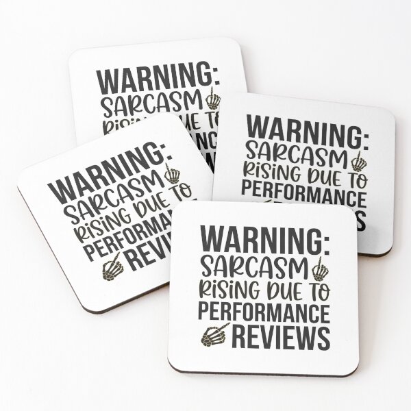 Item preview, Warning Sarcasm Rising Due To Performance Reviews Funny Office Sarcastic Work Quote designed and sold by raedattia.