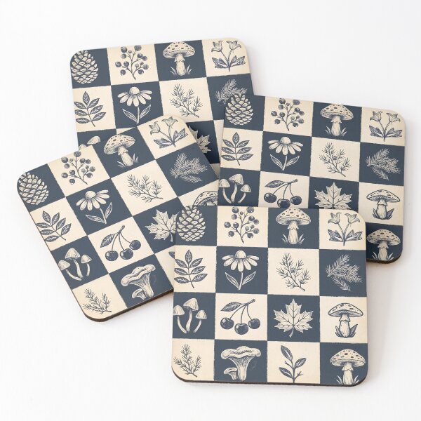 Item preview, Vintage Mushroom Botanical Patchwork designed and sold by ITCHAWAWAA.