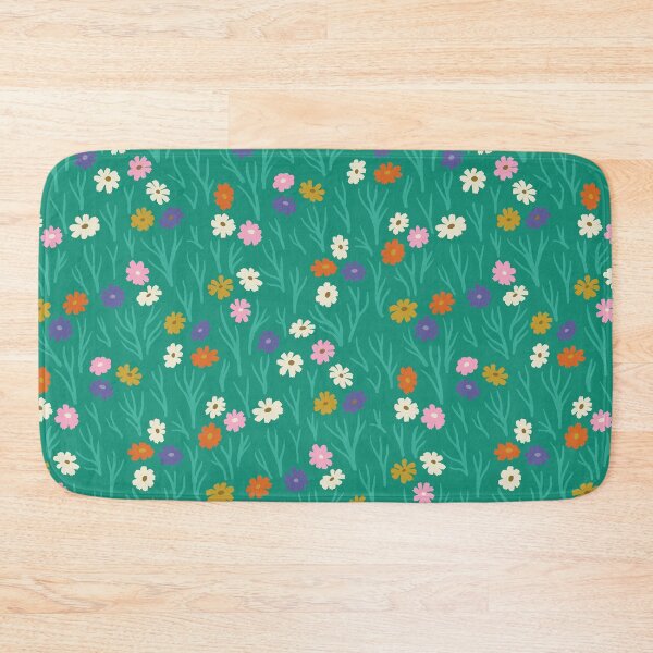 Item preview, Cosmos Flowers in Rainbow Hues on Jade designed and sold by Ema Tudose.
