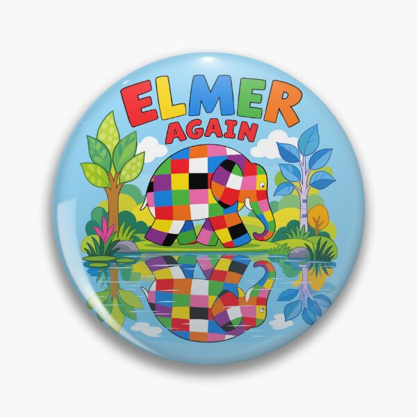 Item preview, Elmer Again – Colorful Patchwork Elephant designed and sold by HappyToons Shop.