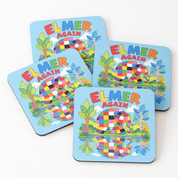 Item preview, Elmer Again – Colorful Patchwork Elephant designed and sold by HappyToons Shop.