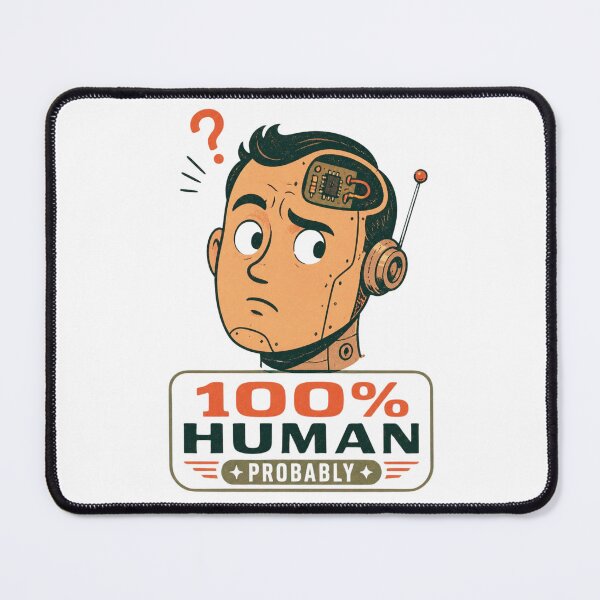Item preview, 100% Human Probably Funny AI Robot Design designed and sold by CharismaticMindArt.