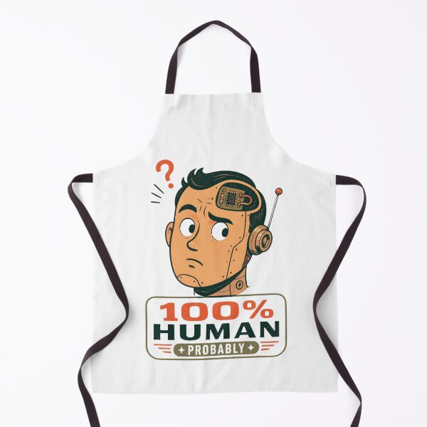 Item preview, 100% Human Probably Funny AI Robot Design designed and sold by CharismaticMindArt.