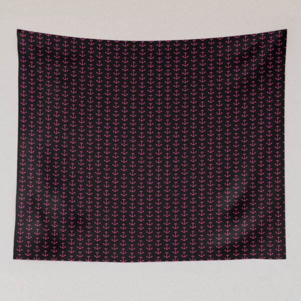 Item preview, Hot Pink Nautical Anchor Silhouette Design designed and sold by pattern-archive.