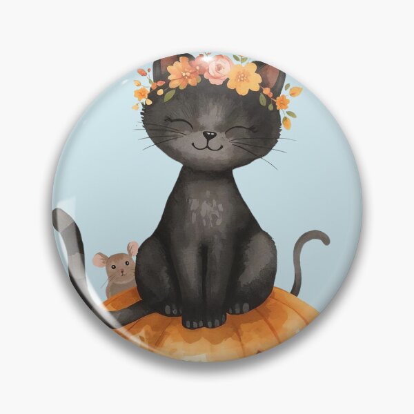 Item preview, Crowned Cat – Whimsical Halloween Cottagecore designed and sold by Deezyned.