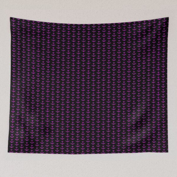 Item preview, Magenta Nautical Anchor Silhouette Design designed and sold by pattern-archive.