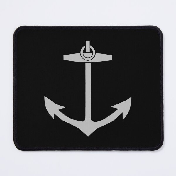 Item preview, Silver Nautical Anchor Silhouette Design designed and sold by pattern-archive.