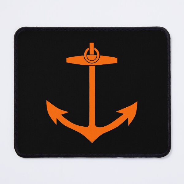Item preview, Orange Nautical Anchor Silhouette Design designed and sold by pattern-archive.