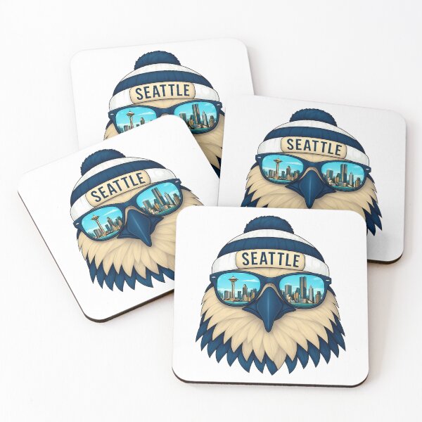 Item preview, Seattle Eagle City Skyline Aviator Streetwear Artwork designed and sold by ShellyBar80895.