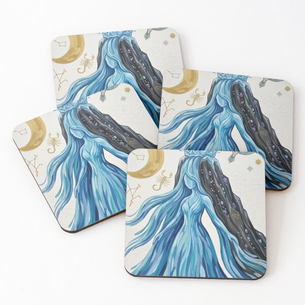 Item preview, Celestial Water Goddess Astrology Constellations Art designed and sold by SofiaByCruti.