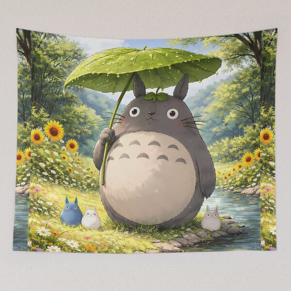 Item preview, Cute kawaii friends [[totoros's]]  -%[ghiblis]%- umbrella aways  designed and sold by pryielvart.