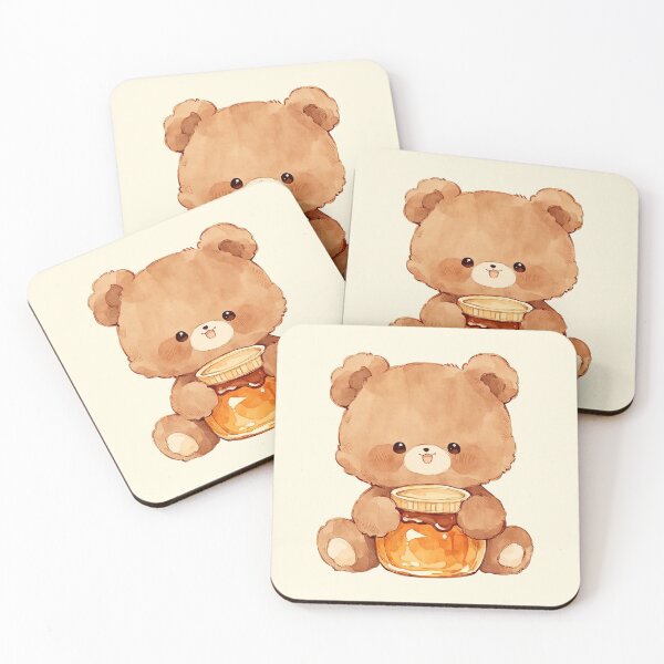 Item preview, Cute Teddy Bear With Honey Jar designed and sold by jianina-alondra.