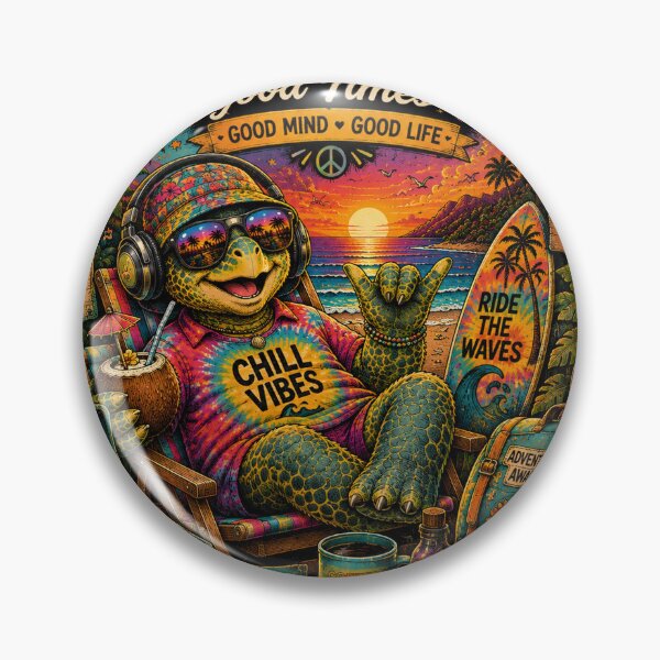 Item preview, Good Vibes Good Life – Chill Turtle Beach Adventure designed and sold by Molli98.