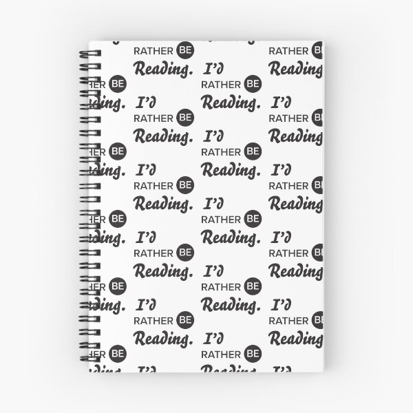 Item preview, I'd Rather Be Reading – Classic Black and White Book Lover Typography Gift designed and sold by Hello Hobbies.