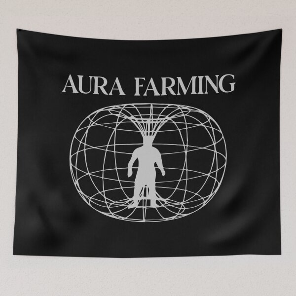 Item preview, Aura Farming (white print) designed and sold by R-A Designs.