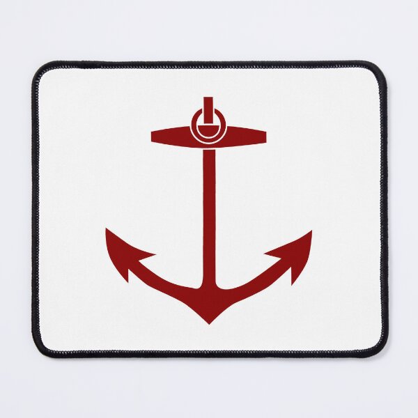 Item preview, Dark Red Nautical Anchor Silhouette Design designed and sold by pattern-archive.
