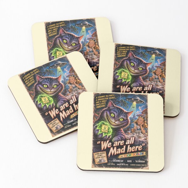 Item preview, We are all Mad here - Cheshire Uranium Cat designed and sold by Its-Oldn-Rusty.