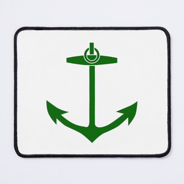 Item preview, Dark Green Nautical Anchor Silhouette Design designed and sold by pattern-archive.