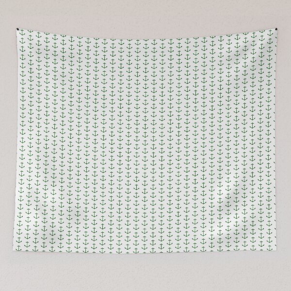 Item preview, Dark Green Nautical Anchor Silhouette Design designed and sold by pattern-archive.