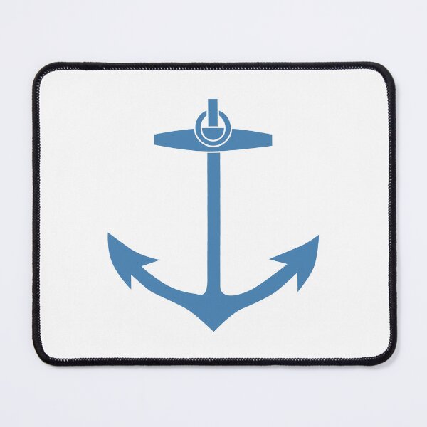 Item preview, Steel Blue Nautical Anchor Silhouette Design designed and sold by pattern-archive.