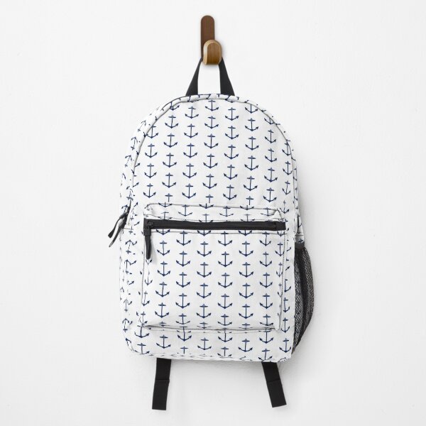 Item preview, Navy Blue Nautical Anchor Silhouette Design designed and sold by pattern-archive.