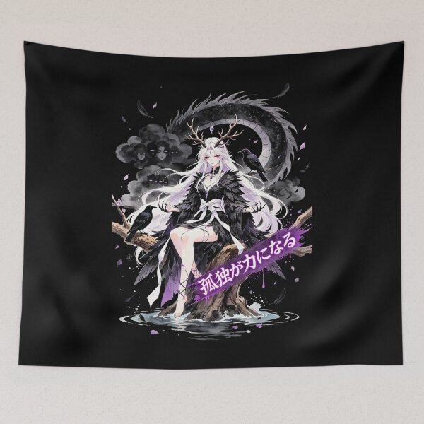 Item preview, Solitude Becomes Power - Dark Fantasy Spirit Queen Art designed and sold by Raloel Art.