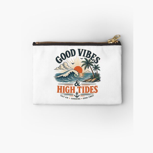 Item preview, Good Vibes & High Tides Vintage Beach T-Shirt Design designed and sold by 50Pxels.