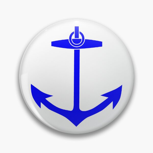 Artikelvorschau, Blaues nautisches Anker-Silhouette-Design entworfen und verkauft von pattern-archive.