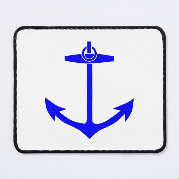 Item preview, Blue Nautical Anchor Silhouette Design designed and sold by pattern-archive.