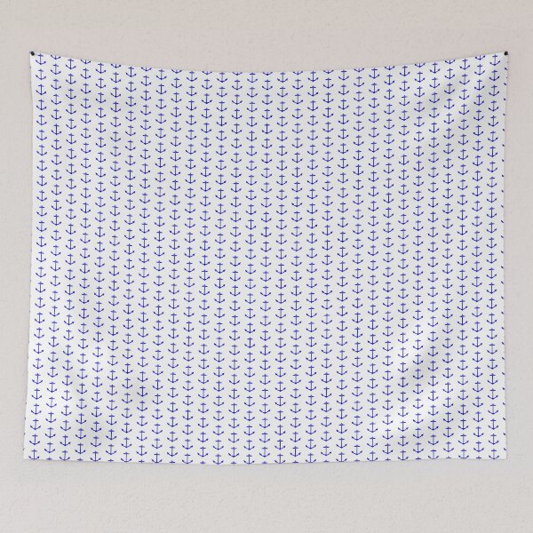 Item preview, Blue Nautical Anchor Silhouette Design designed and sold by pattern-archive.