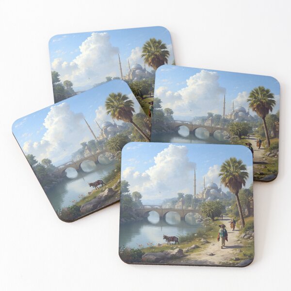 Item preview, Majestic river landscape mosque designed and sold by Sigtrix.