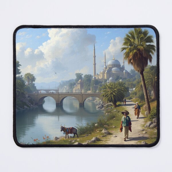 Item preview, Majestic river landscape mosque designed and sold by Sigtrix.