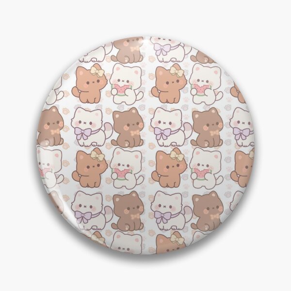 Item preview, Kawaii Cute Kittens Ribbon Watermelon Seamless Pattern Art designed and sold by Artemis & Woven Collective.