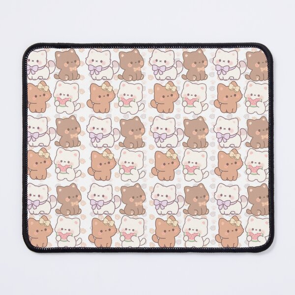 Item preview, Kawaii Cute Kittens Ribbon Watermelon Seamless Pattern Art designed and sold by Artemis & Woven Collective.