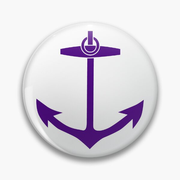 Item preview, Dark Purple Nautical Anchor Silhouette Design designed and sold by pattern-archive.