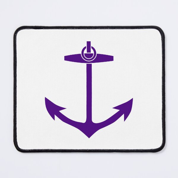 Item preview, Dark Purple Nautical Anchor Silhouette Design designed and sold by pattern-archive.