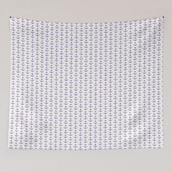 Item preview, Diseño de silueta de ancla náutica de color morado oscuro designed and sold by pattern-archive.