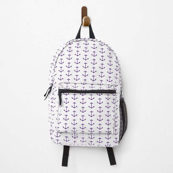 Item preview, Dark Purple Nautical Anchor Silhouette Design designed and sold by pattern-archive.