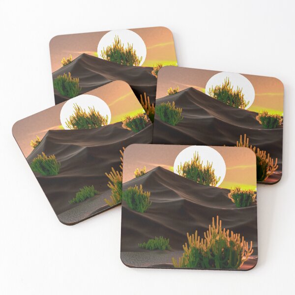 Item preview, Moonset over Dunes and Cacti designed and sold by Keltoi-art.