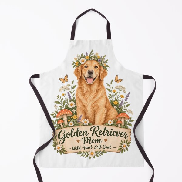 Item preview, Golden Retriever Mom Wild Heart Soft Soul Cottagecore Floral Dog designed and sold by RajStore41.