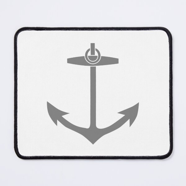 Item preview, Gray Nautical Anchor Silhouette Design designed and sold by pattern-archive.