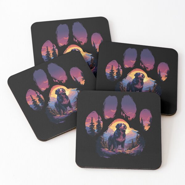 Item preview, Funny Labernese Paw Synthwave Mountain Tree Mom Dad Kids designed and sold by rafaeltto.